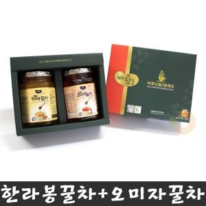 제주 담움 2종세트 250g 한라봉 꿀차 오미자 꿀차 선물세트(W287488)