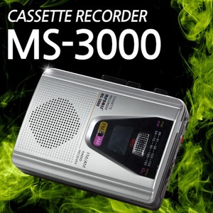 엠피보스 휴대용워크맨 MS3000 카세트플레이 녹음 스피커내장 FMAM라디오(W687507)