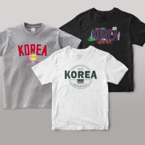 한국 기념 티셔츠 Ver. 3 New 코리아 3종 그레이(WB04041)